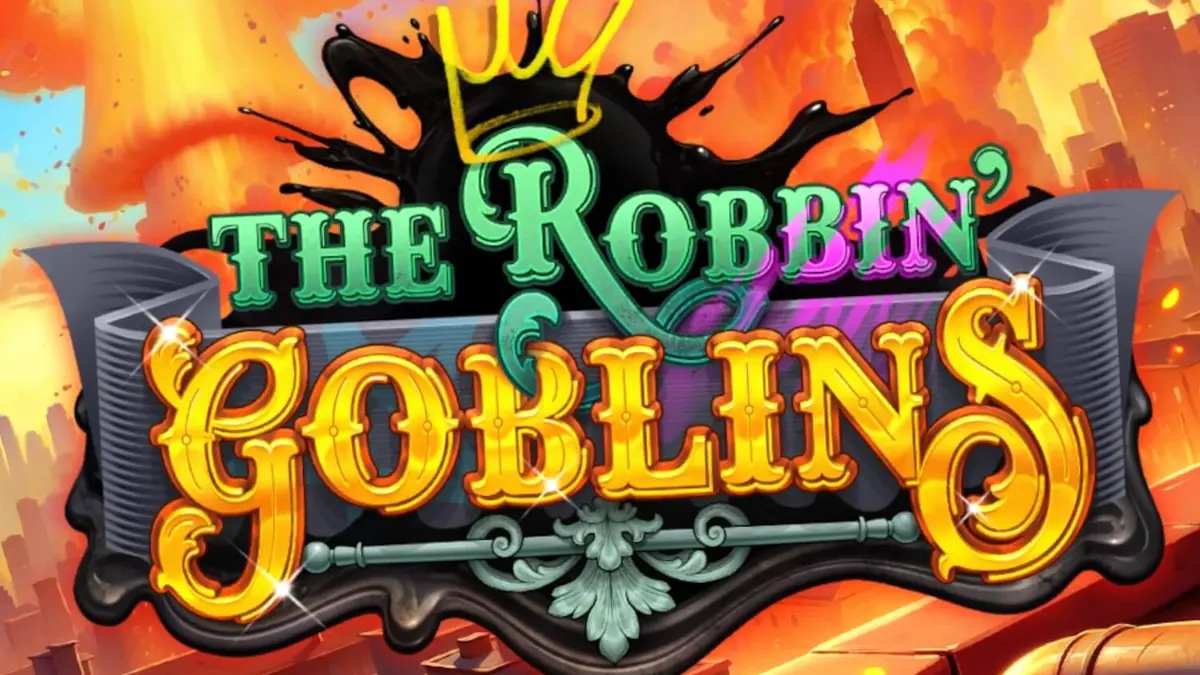 Cena de jogo do slot Robbin’ Goblins com goblins e elementos explosivos
