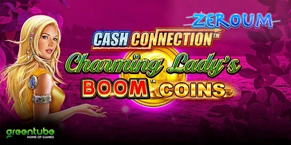 Interface do jogo de slot Cash Connection Charming Lady’s Boom Coins